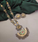 Jewels Maze - Elegant Long German Silver Crafted Necklace